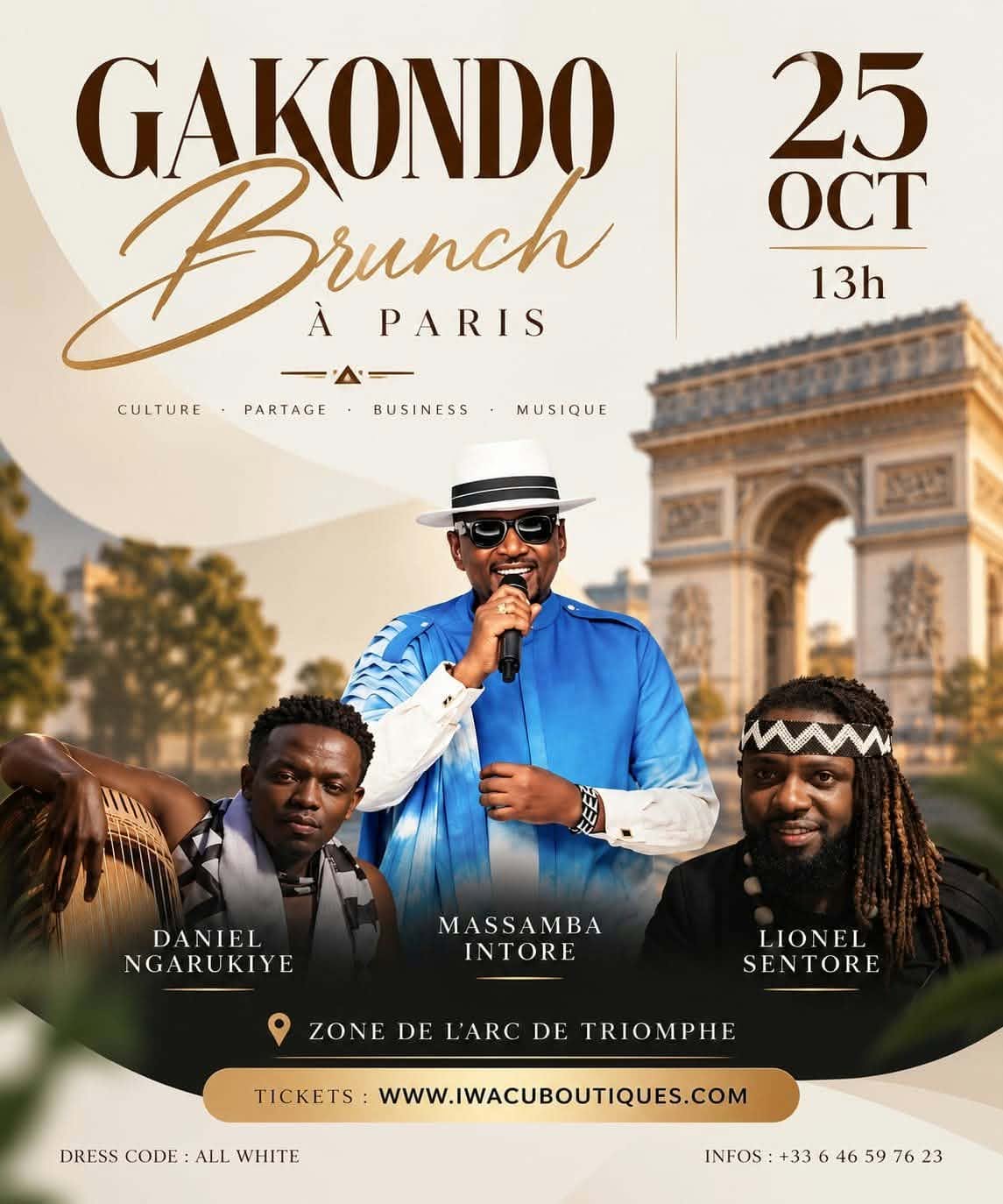 GAKONDO BRUNCH PARIS 2026 – Première édition - Arc de Triomphe