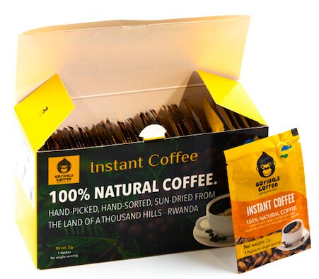 ☕ 2g x 50 Sobres de Café Instantáneo Gorilla’s Coffee – Ruanda